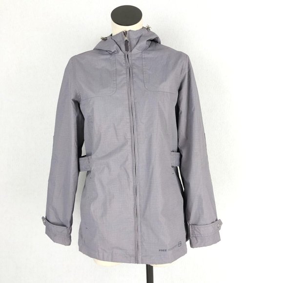 Free Country Women's Size Small Light Grey Reversible Full Zip Hooded Jacket - Picture 1 of 14